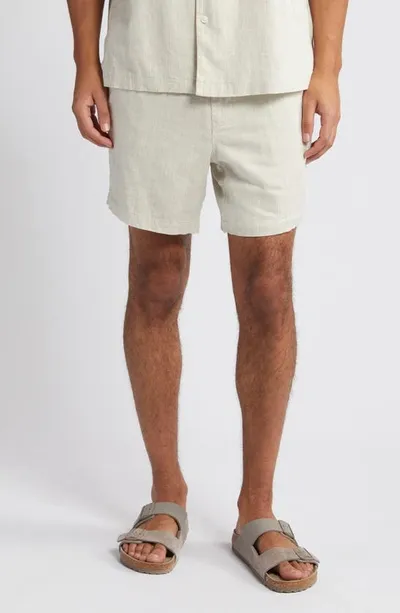 Rails Sona Linen Blend Shorts In Matrix Birch Moss