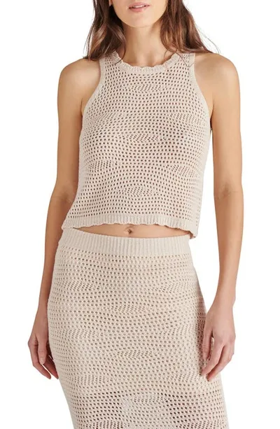 Steve Madden Hannah Crochet Sweater In Natural