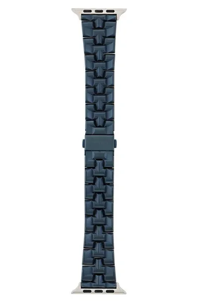 Ted Baker London T-embossed Silicone 22mm Apple Watch® Watchband In Blue