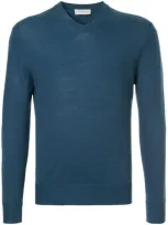 Cerruti 1881 V-neck Jumper In Blue