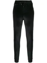 Marcelo Burlon County Of Milan Velvet Track Trousers In Black