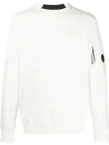 C.p. Company Sweatshirt Mit Rundhalsausschnitt In White