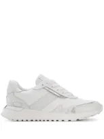 Michael Michael Kors Monroe Snakeskin-effect Panel Sneakers In White