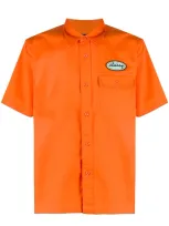 Stussy Short-sleeved Logo Shirt In Orange