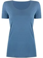 Wolford Aurora Slim-fit T-shirt In Blue