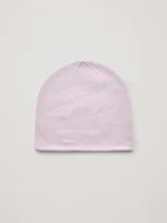 Cos Knitted Cashmere Hat In Pink