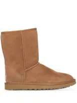 Ugg Classic Short Ii Shearling Ankle Boots In Beige