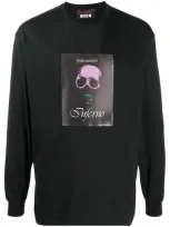 Msgm X Dario Argento Print Sweatshirt In Black