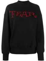 Msgm Embroidered Sweatshirt In Black