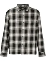 Stussy Check-print Flannel Shirt In Black