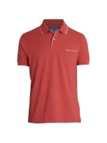 Loro Piana Men's Classic Short Sleeve Polo In Red