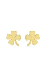 Jennifer Meyer 18kt Yellow Gold Mini Clover Stud Earrings In Yg