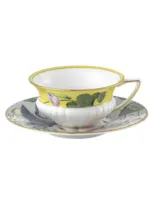 Wedgwood Wonderlust Waterlily 2 Piece Teacup Saucer Set In Multi