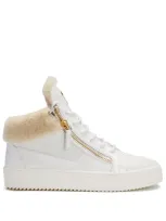 Giuseppe Zanotti Kriss Leather Mid-top Sneakers In White