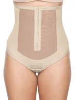 Bellefit Postpartum Cheekster Corset Girdle In Beige