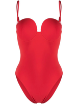 Magda Butrym Retro Bustier Swimsuit - Atterley In Red