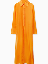 Cos Longline Voile Tunic In Orange