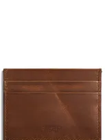 Shinola Navigator Leather Five Pocket Card Case In Brown