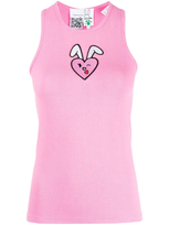 Natasha Zinko Graphic-print U-neck Vest In Pink