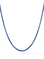 David Yurman 2.7mm Box Chain Necklace In Blue