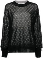 Rta 'avalon' Diamond Crewneck Sweater In Black