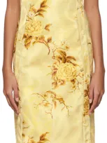 Kwaidan Editions Yellow Floral Print Mini Dress