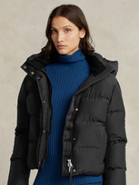 Ralph Lauren Water-resistant Down Hooded Jacket In Polo Black