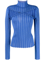 Dion Lee Braid-trim Detail Jumper In Blue