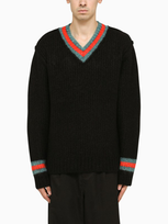 Stussy Black V-neck Sweater