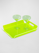 Bey-berk Unisex Dezi Acrylic Tray In Green