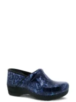 Dansko Xp 2.0 Clog In Navy Embossed Patent