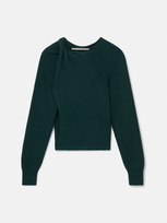 Stella Mccartney Regenerated Cashmere Shifting Knot Jumper In Forest Green