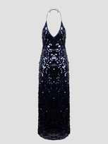 Oseree Night Sequins Long Dress In Blue