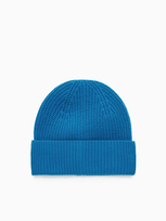 Cos Cashmere-blend Beanie In Blue