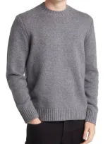 Vince Men's Wool-cashmere Relaxed-fit Sweater In Medium Heather Grey