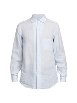 Loro Piana Men's Arizona Linen Button-down In Spring Sky