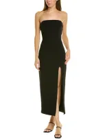 Nicholas Blane Reverse Halter Midi Dress In Black