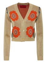 La Doublej Daisychain Mini Cardigan In Orange_gold