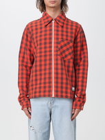 Wales Bonner Check-pattern Organic-cotton Jakcet In Orange