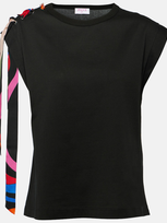 Pucci Iride-print Cotton Top In Black