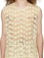 Harago White Semi-sheer Tank Top