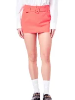 English Factory Belted Skort In Orange