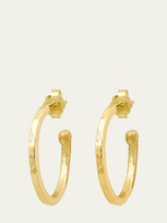 Jennifer Meyer 18k Small Hammered Bangle Hoop Earrings In Gold