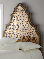 Peninsula Home Collection Reva Queen Headboard In Gold