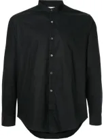 Cerruti 1881 Band Collar Shirt In Black