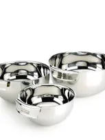 All-clad All Clad 3-piece Stainless Steel Bowl Set In Gray