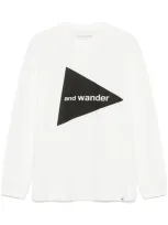 And Wander Logo-print T-shirt In White