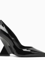 Attico The  Cheope Black Patent Leather Decollete Women