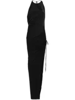 Atu Body Couture X Rue Ra Asymmetric Maxi Dress In Black