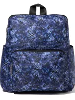 Baggallini Carryall Packable Backpack In Indigo Petal